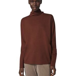 Lululemon Lab Moraine Turtleneck Merino Wool Blend Pullover in Dark Cedar